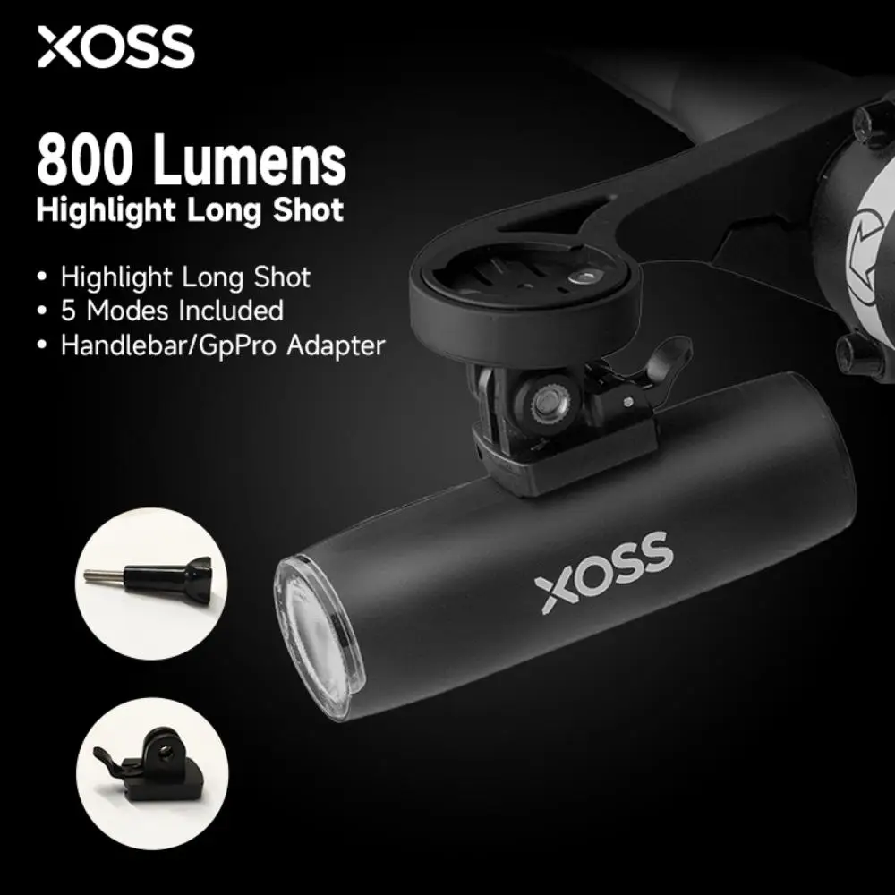 XOSS XL200/400/800/1200 Aluminium Front light Rechargeable bicycle light for Bicycle MTB Front Lamp Headlights Bike Accessories