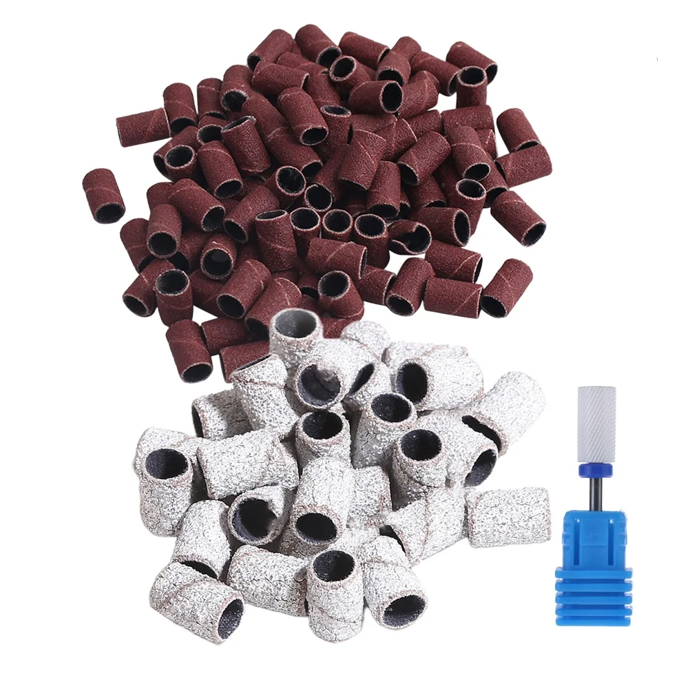 

201 шт. шлифовальная лента 180 # Белый 120г # Коричневые керамические корундовые аксессуары для ногтей для маникюра, педикюра, инструмент для снятия гель-лака