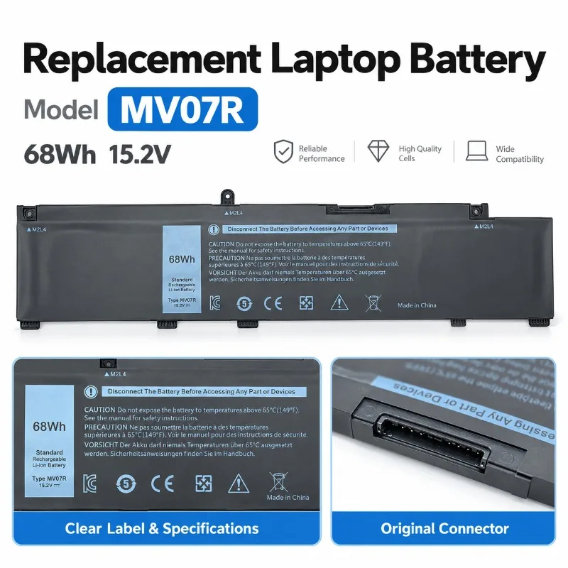 266J9 MV07R Laptop Battery for Dell G3 3500 3590 3790 G5 5000 5500 5590 High Quality Notebook Replacement Battery