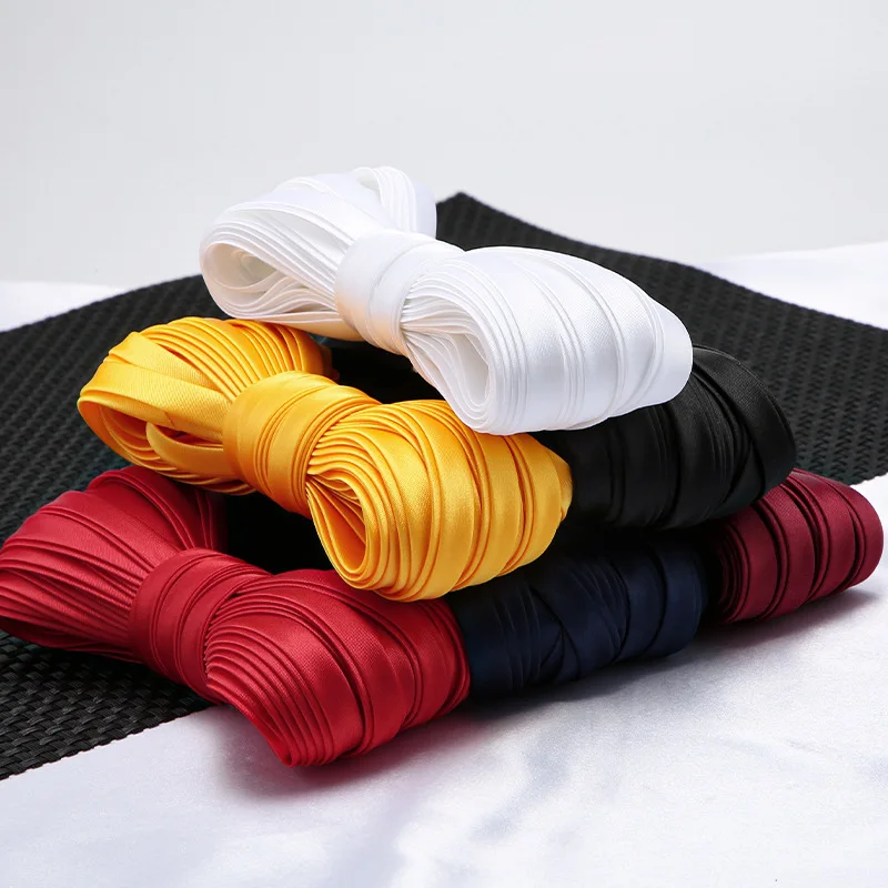 10mm X 10Yards Satin Bias Tape, 4-Fold Iron Free Fabric Ribbon for Garment Collar Trim, Cheongsam Edging Home Textile Sewing Acc