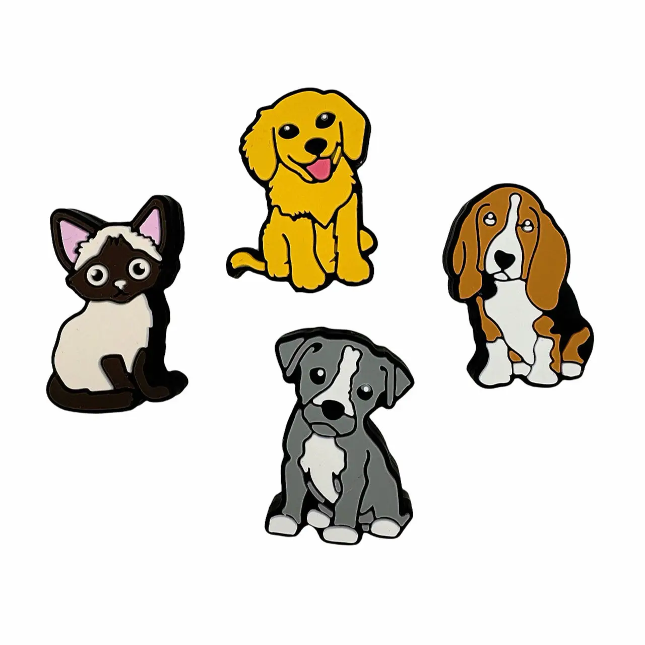 10Pcs New Cartoon Animal Silicone Beads Little Dog Beads Focal Beads For Jewelry Making DIY Pen Mobile Phone Chain Accessories