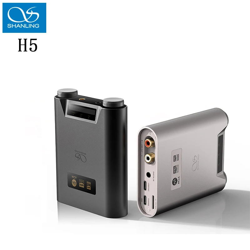 

SHANLING H5 Dual AK4493SEQ Headphone Amplifier USB C DAC Hi-Res Bluetooth 5.0 HIFI Player MQA Decoder 3.5m4.4mm 768Khz DSD512