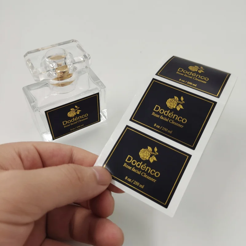 custom.New Style 3D Aluminum Embossed Metal Adhesive Sticker Cosmetic Perfume Bottles High Quality Custom Size Hot Selling