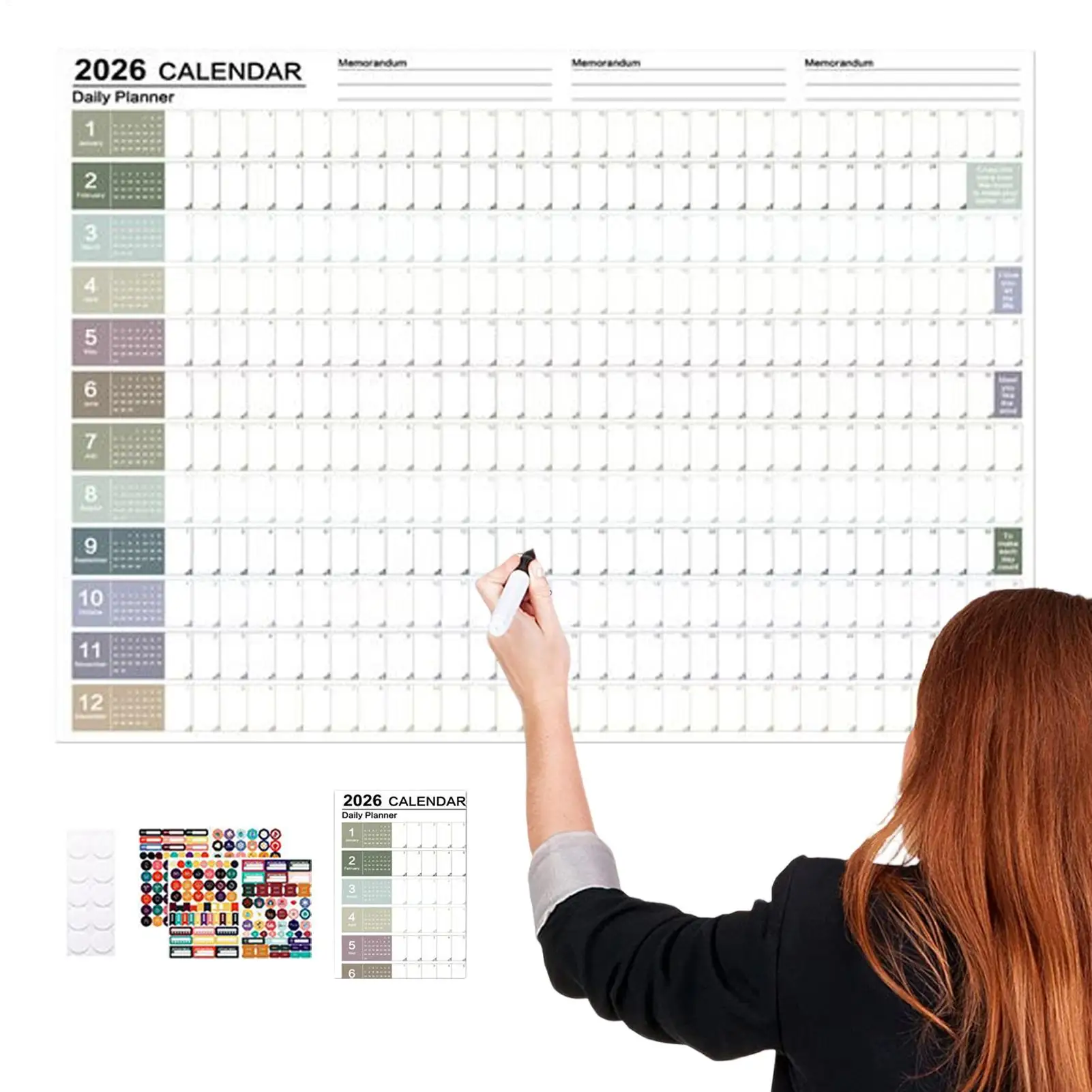 

2026 Calendar Large Calendar Kawaii To Do List Planner Target Schedule Planner Large Multi Month Reusable Poster