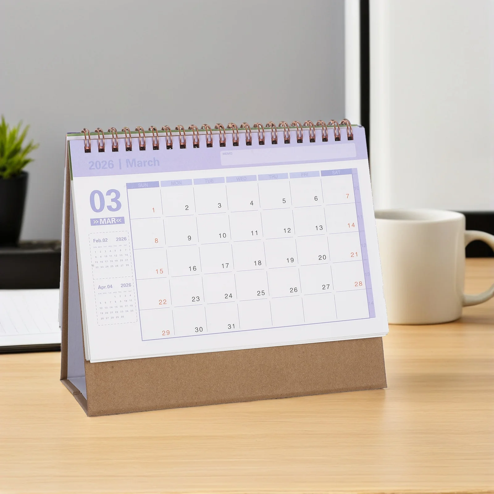 

Настольный календарь на 2026 год, небольшой складной стоячий ежемесячный планировщик, плотная бумага для домашнего офиса, школы, настольный органайзер, 2026 стол