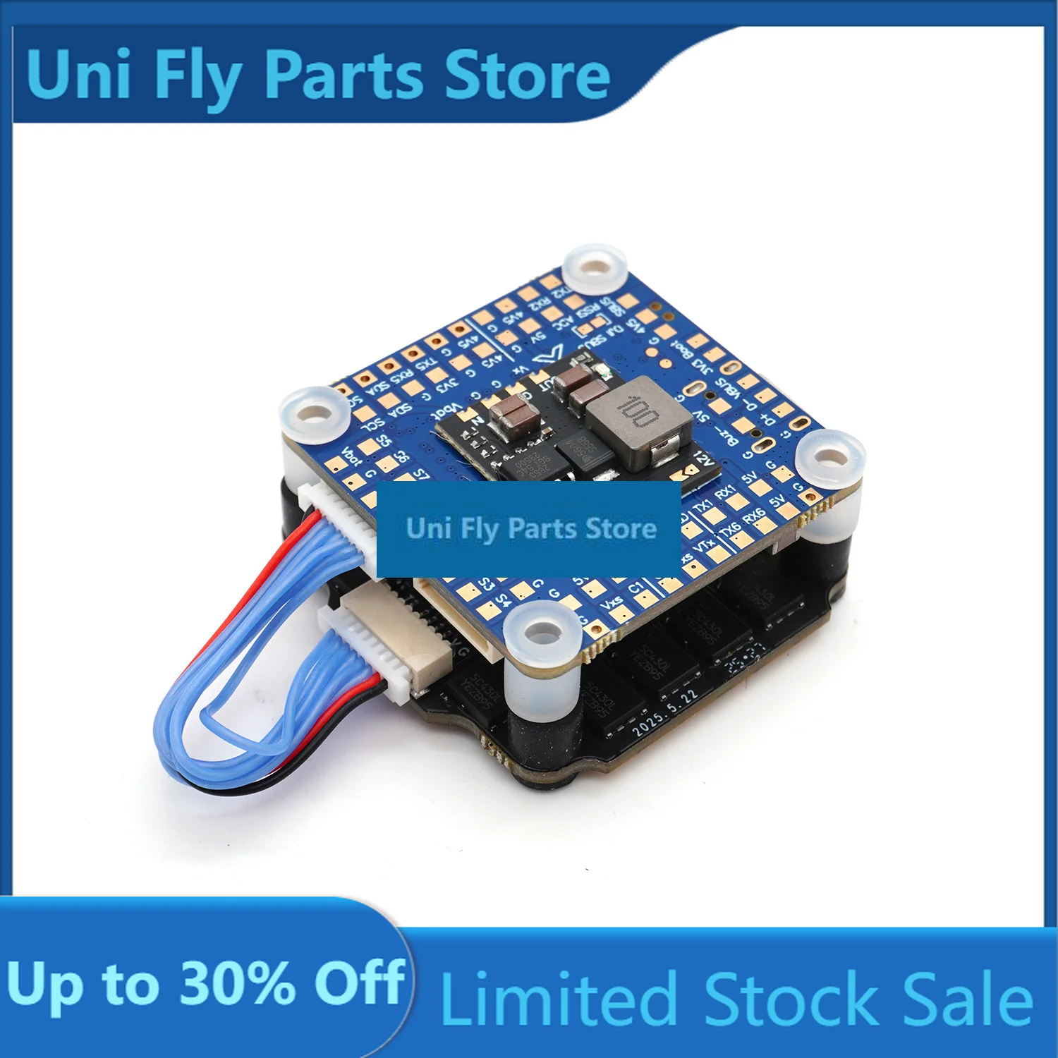 UniFlyYSIDO F405-HDTE H743 Flight Controller AM32 65A 4-IN-1 ESC 2-8S LIPO Stack/Flytower For RC FPV Long Range Racing Drone DIY