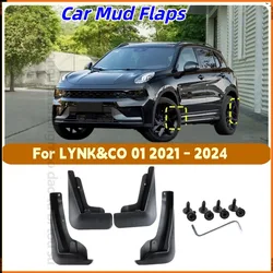 ABS 4PCS Special Car Mud Flaps For LYNK&CO 01 2021-2024 Front Rear Splash Guard Fender Mudguards Auto Accessories