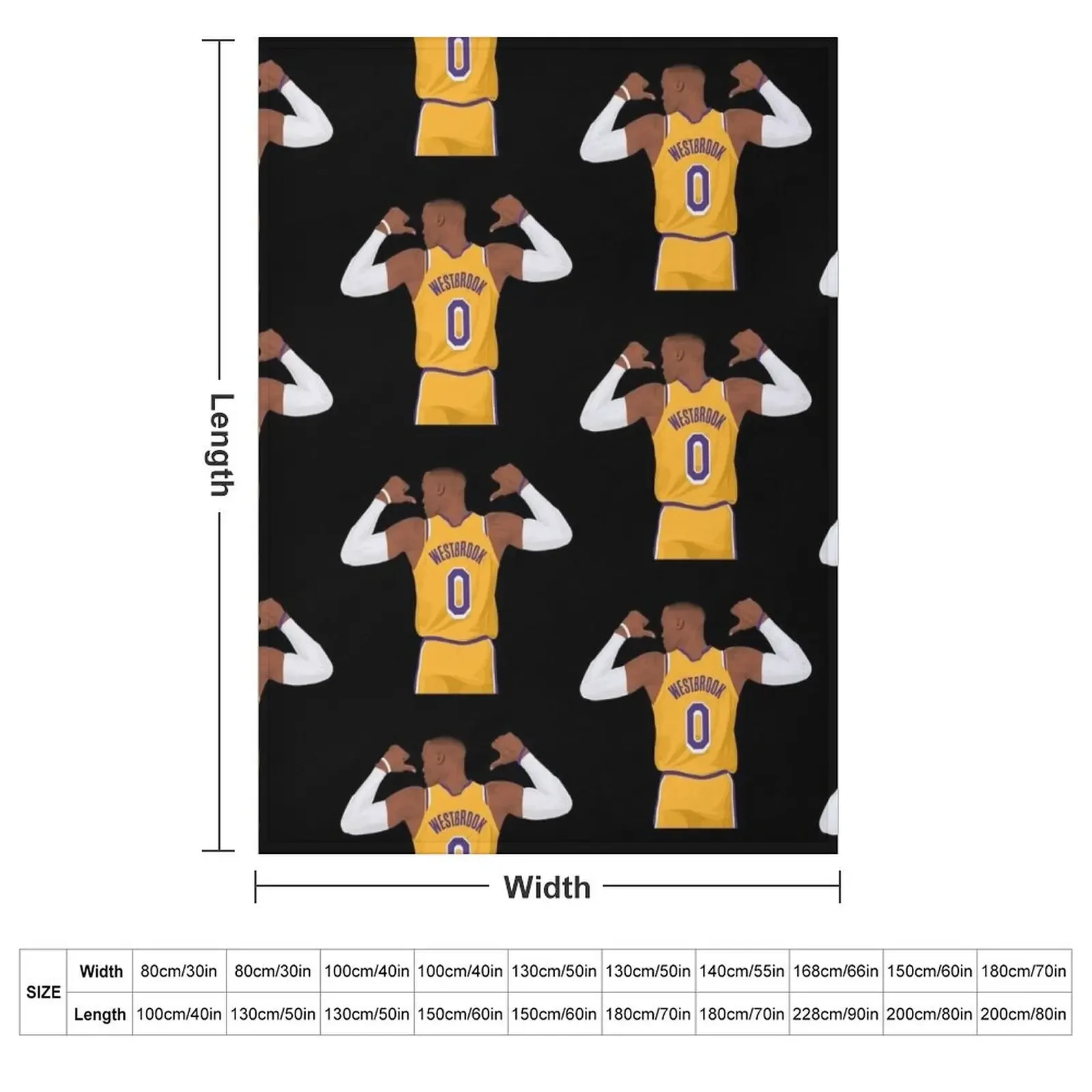 Russell Westbrook 0 Throw Blanket Large for sofa Extra Large Throw Shaggy Blankets