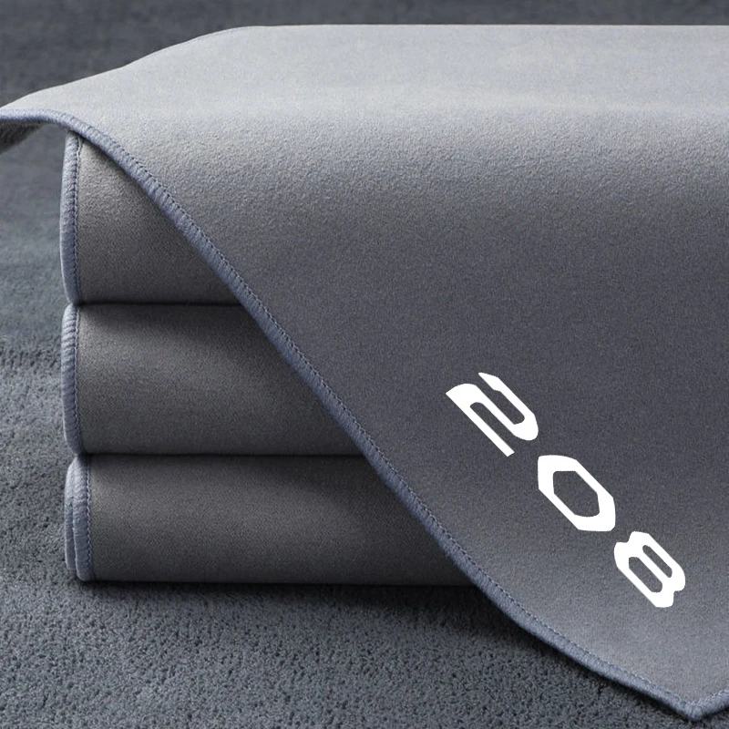 Car Care Cloth Microfiber Towel Car Microfiber Cloth For Peugeot 208 E208 II P21 2020 2021 2022 2023 Auto Interior Accessories