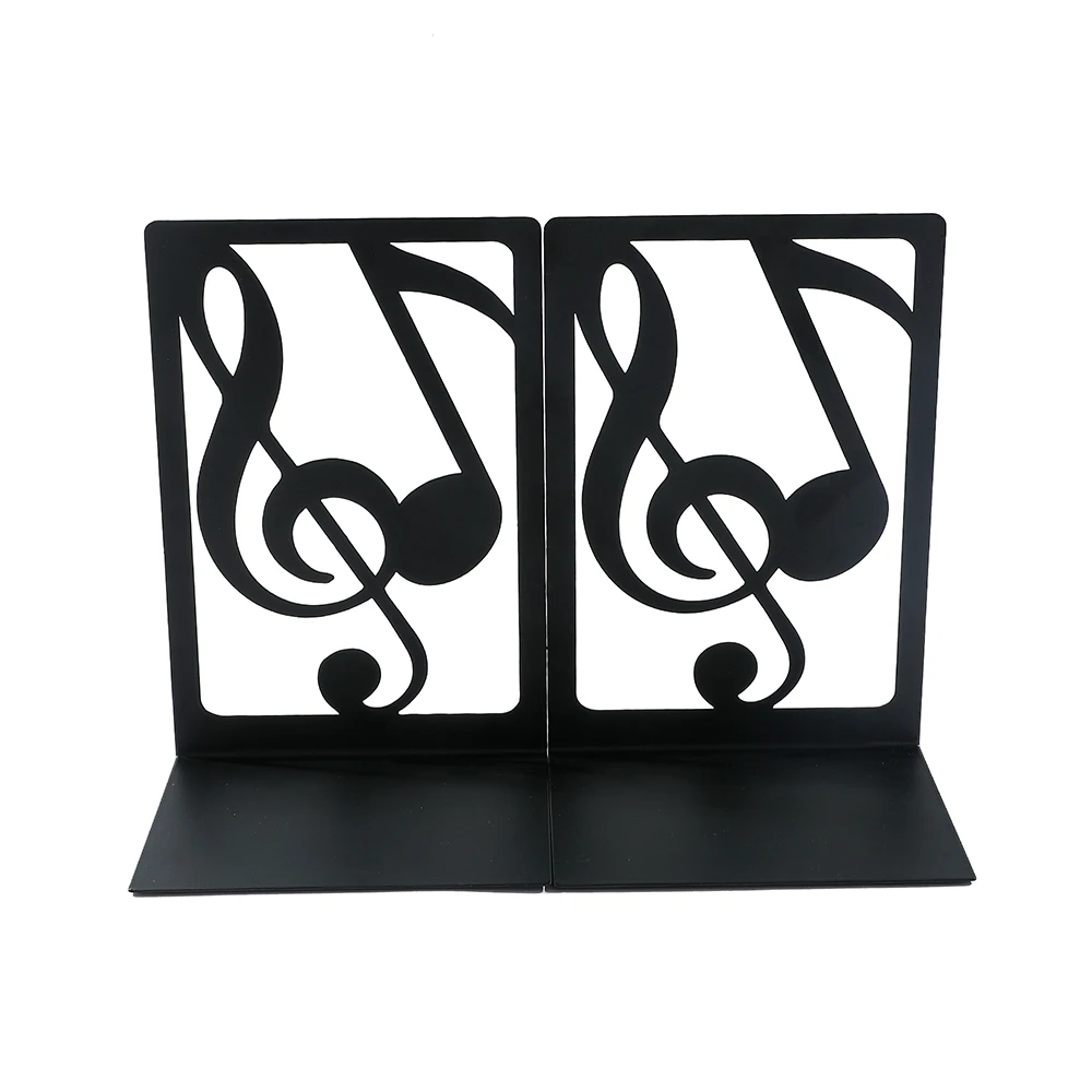 

2Pcs Art Note Bookends, Literary Hollow Out Iron Bookends, Metal L-Shaped Bookends, Home Office Desktop Organiser Bookends