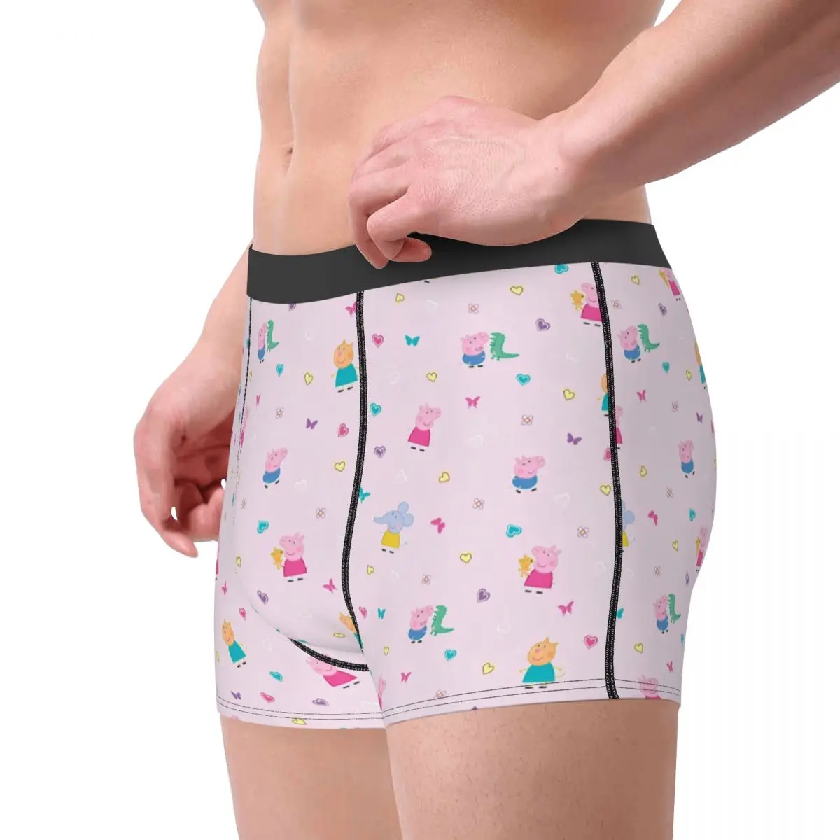 Sexy Boxer Peppaed Pig Cartoon Cute Shorts Panties Briefs Men's Underwear George Family Soft Underpants for Homme Plus Size