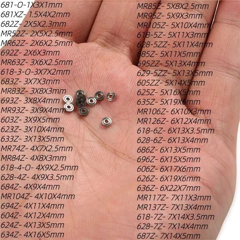 High Precision Mini Ball Bearing 1-7mm Bore Stainless ABEC7 O ZZ 2RS for 3D Printer Pulley Fishing Reel RC Drone CNC Fan