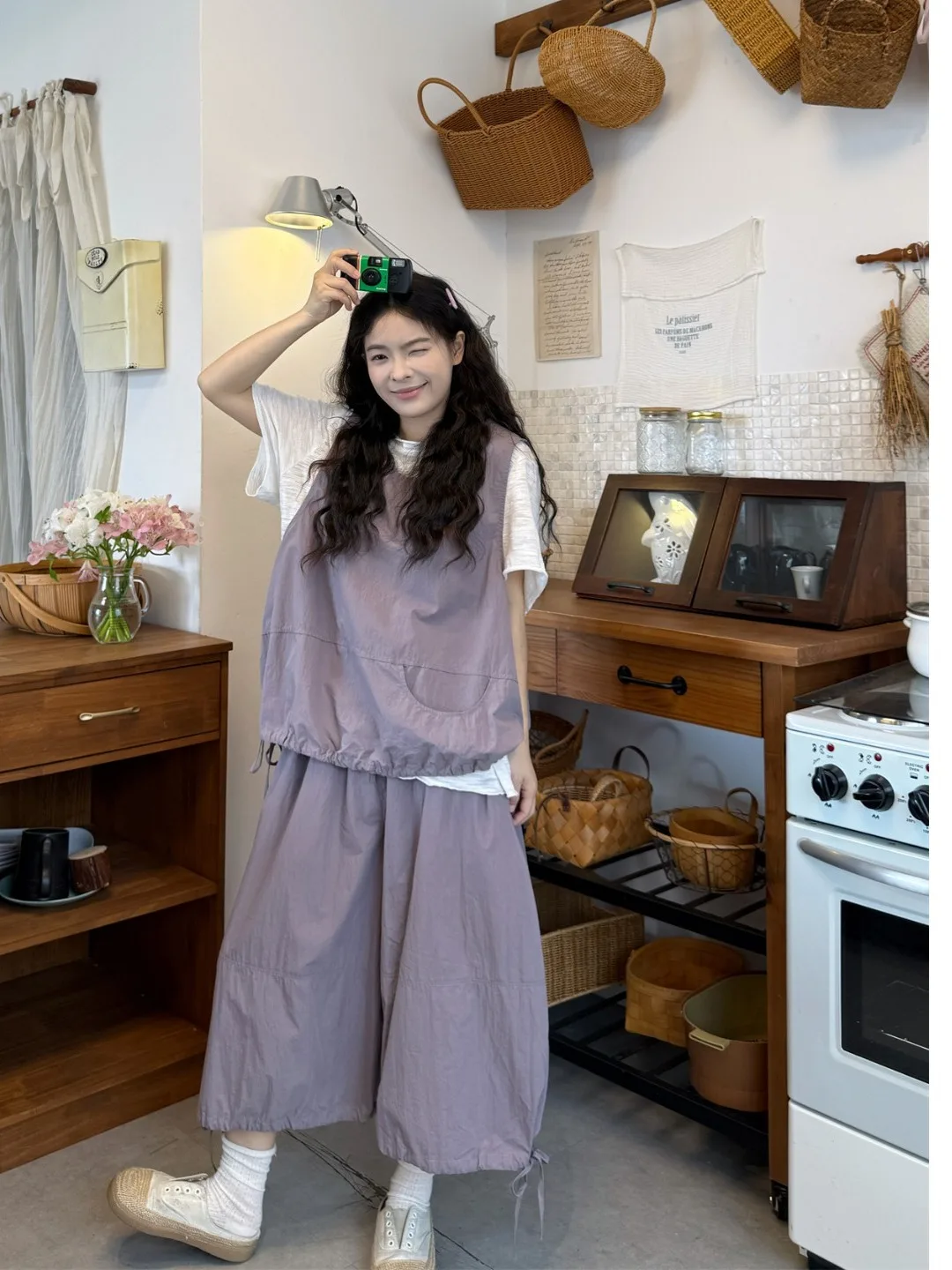 

plus Size Women's Lazy Style Loose Layered Vest Top High Waist Casual Pants Three Piece Set Summer New Fashion Casual Wear