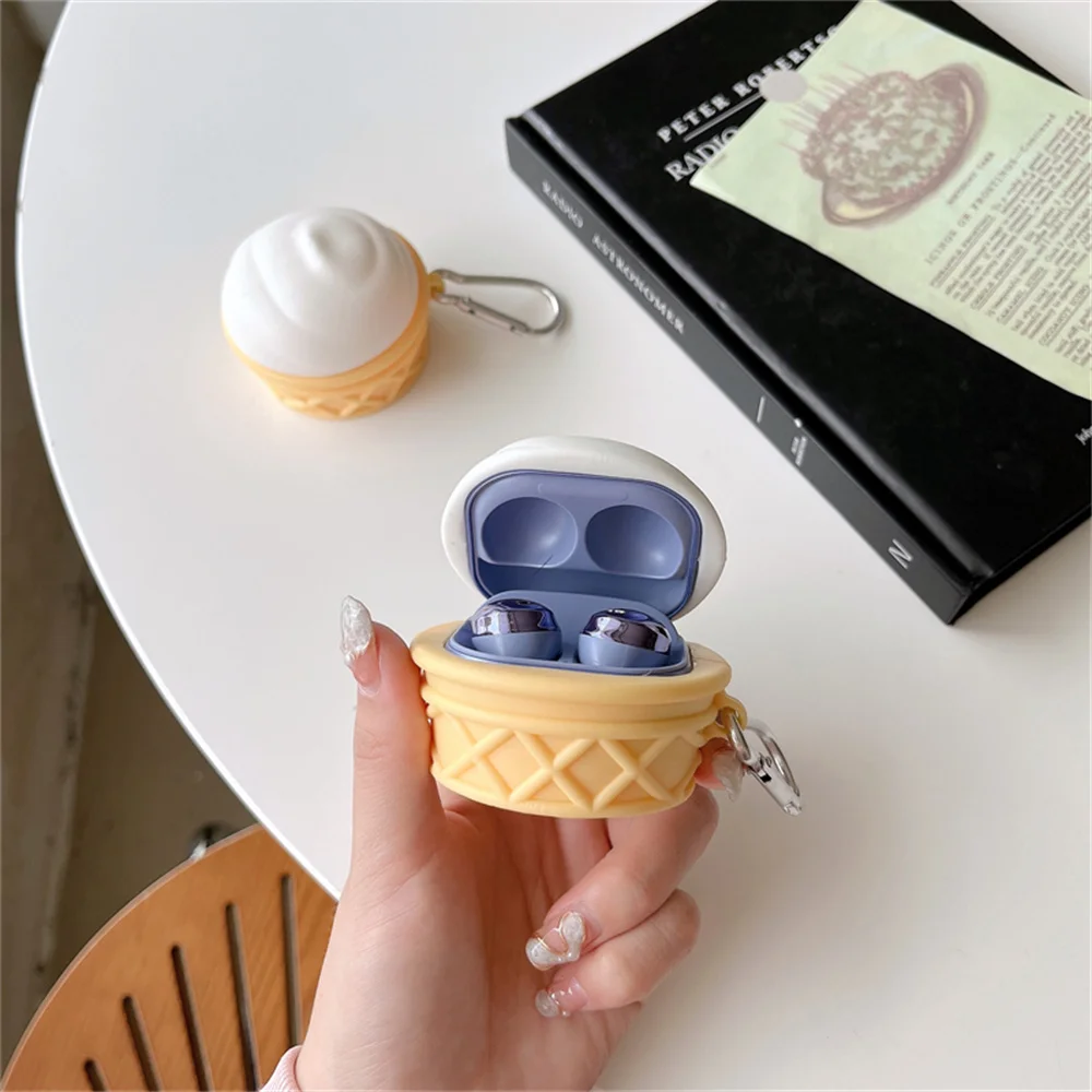 Samsung用シリコンアイスクリームイヤホン,Galaxy用ソフトケース,2pro