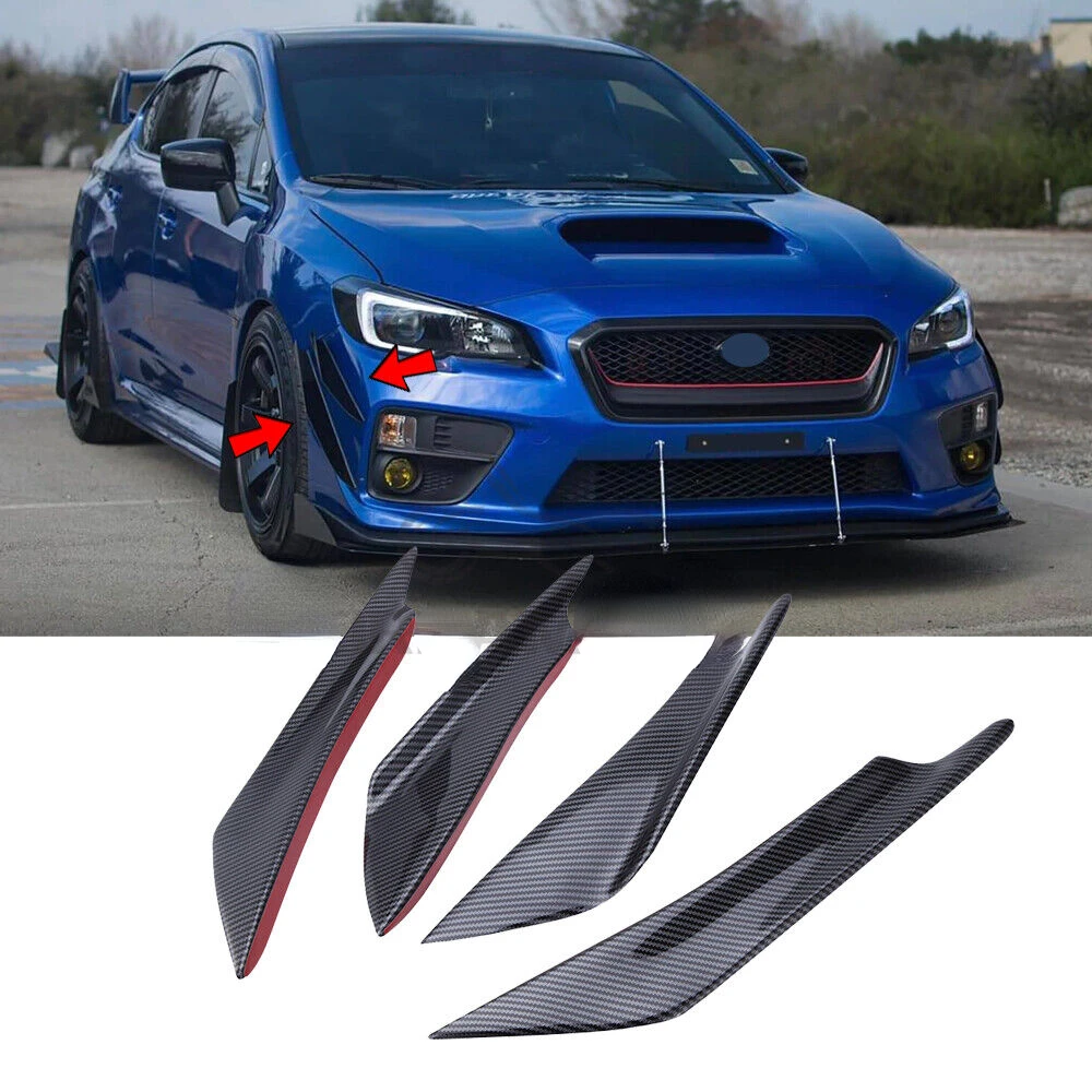 LAICY 4PCS Car Front Bumper Canard Splitter Lip Diffuser Splitter Scratch Protector Guard Cover for Subaru WRX STI 2013-2020