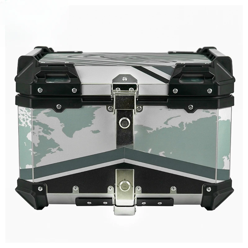 High Quality F2-MOTO 55L Motorcycle Trunk Aluminum Alloy Quick-Release Decal Style Hot Selling