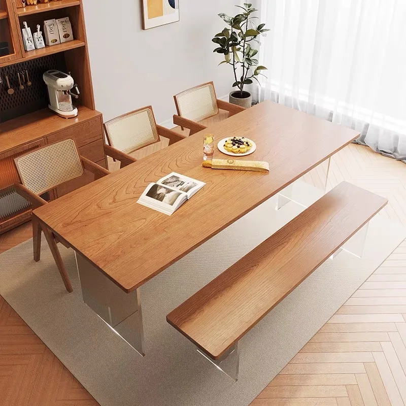 Nordic, solid wood, dining chairs, long table, log, acrylic