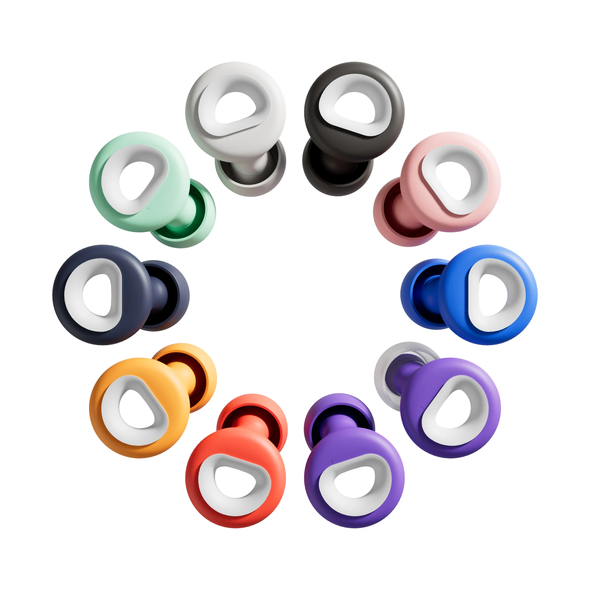HUAK Reusable Silicone Ear Plugs  Noise Reduction for Sleeping Swimming Motorbike - Noise Cancelling Swimming Ear Buds