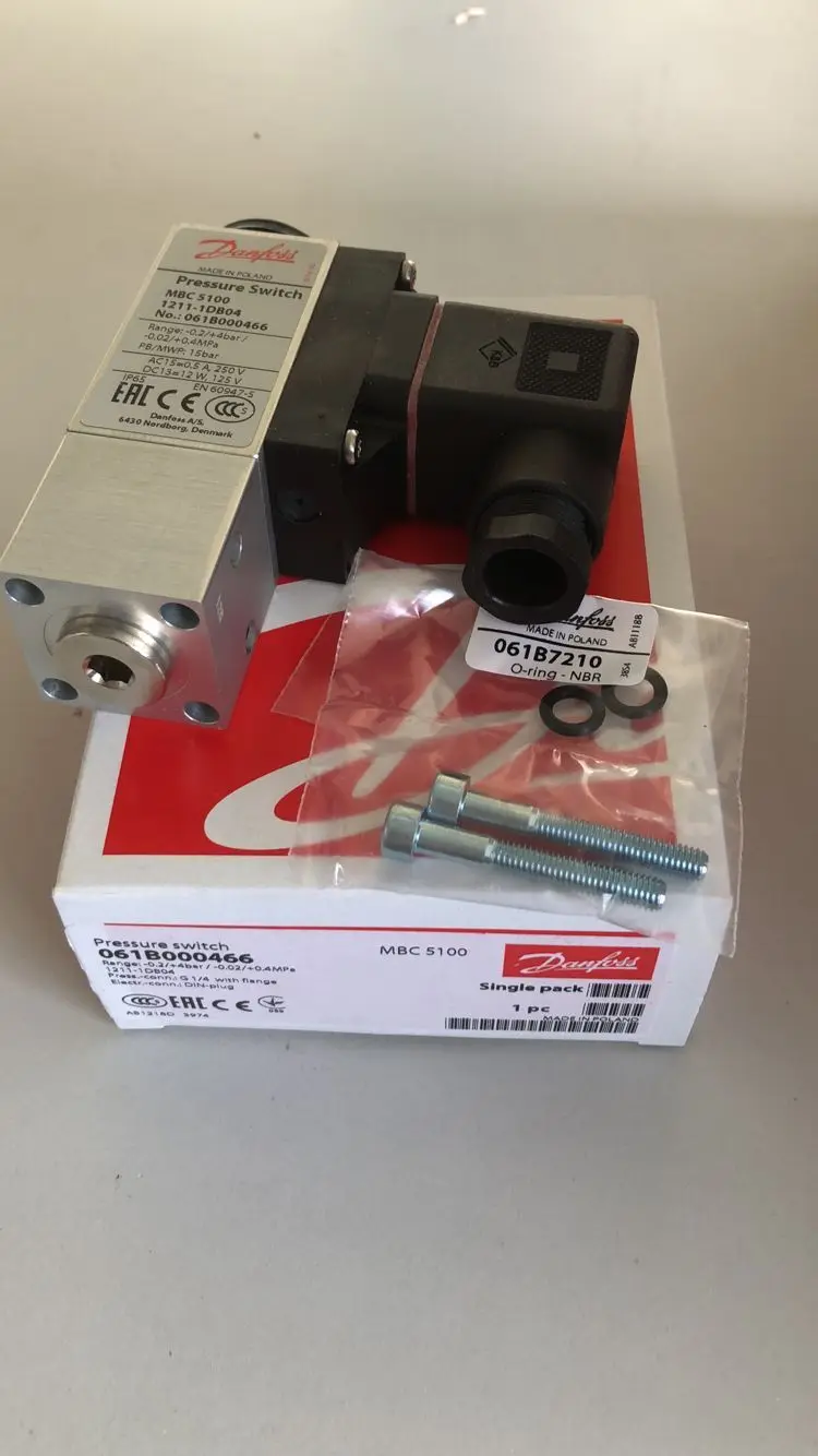 Controlador de Pressão Genuíno do Interruptor de Pressão de Danfoss Mbc5100 12111db04 061b000466