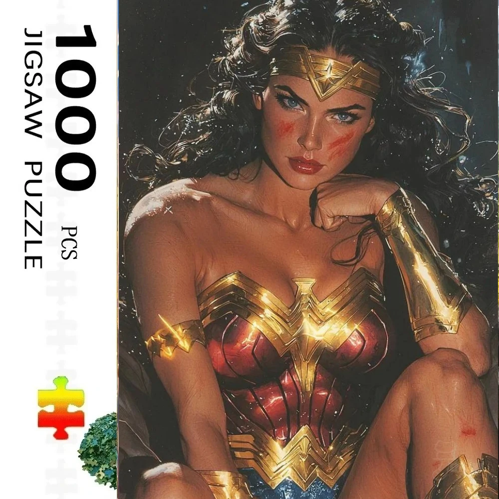 

Пазл для взрослых, 500/1000 деталей, с изображением супергероини Чудо-женщины, бумажный пазл, декоративная картина, для развития мышления