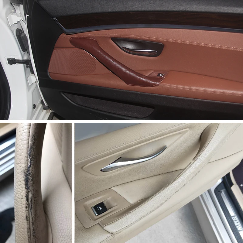 

Внутренняя кожаная крышка дверной ручки из микрофибры для BMW 5 серии F10 F18 2011-2017, внутренняя накладка на дверную ручку автомобиля