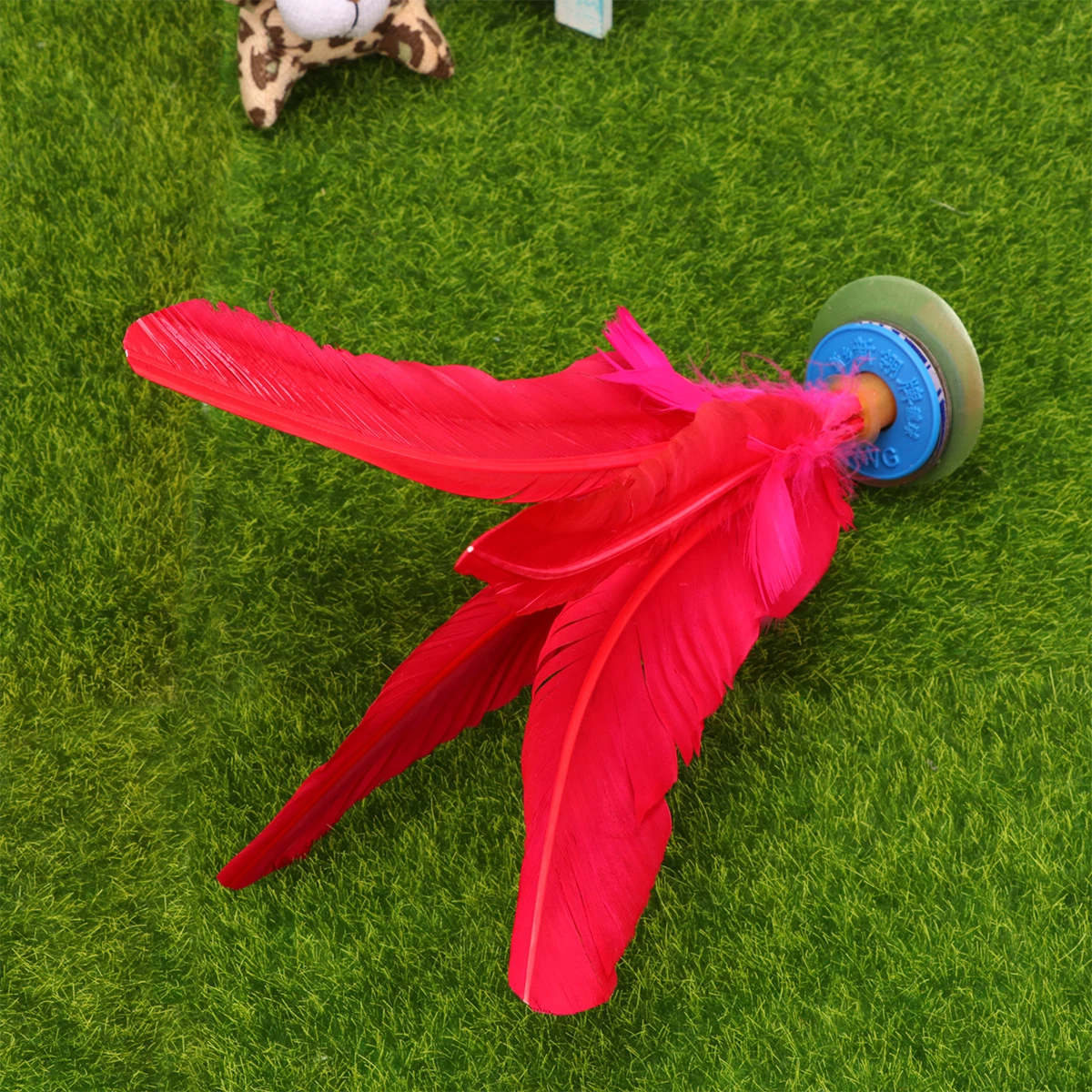 

2 Pcs Chicken Shuttlecock Kicking Game Shuttlecocks Toy Removable Chinese
