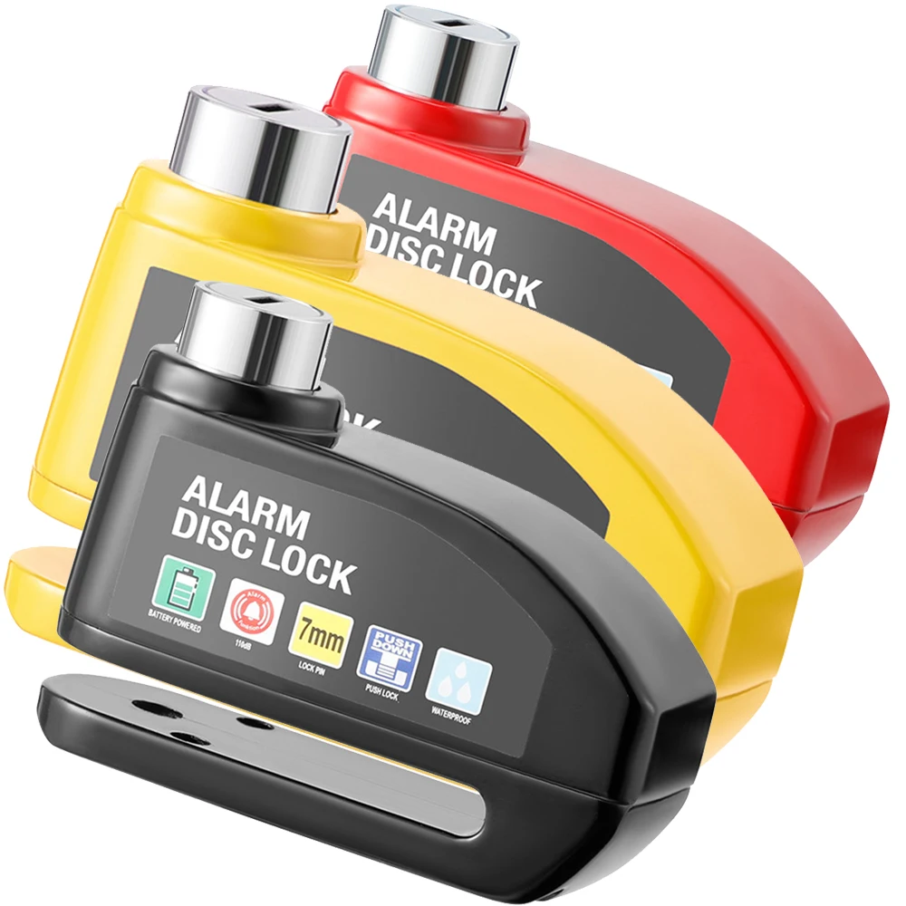 Waterproof Motorcycle Alarm Lock Bicycle DiscLock Lntelligent Controllable Alarm Disc Brake Lock Electric CarLock DiscBrake Lock