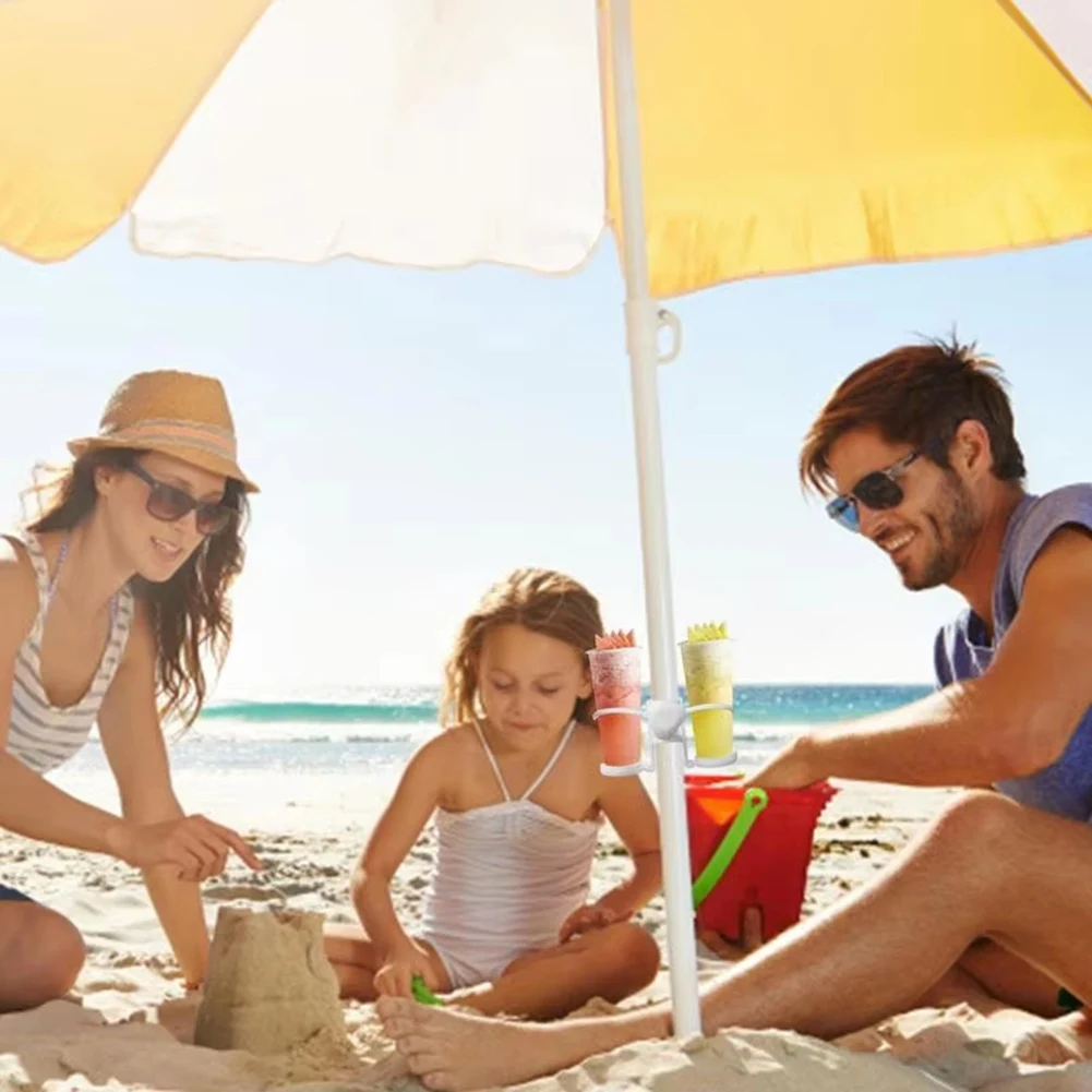 ABLG Beach Umbrella Cup Holder Parasol Tray Cup Multi-Functional Sunshade Umbrella Tube Leak-Proof Water Tray Drinks Holder