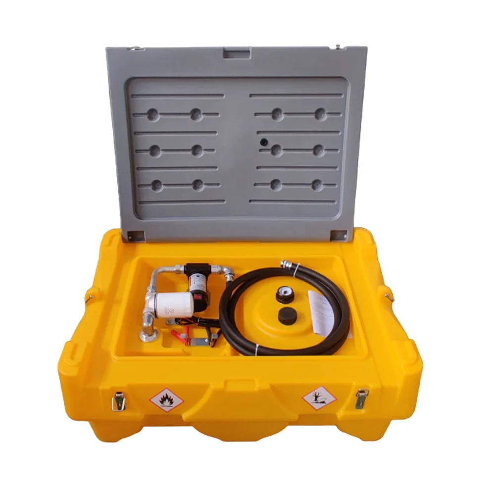 for 220L 12V/24V lockable Electric Portable Fuel Diesel Transfer Tank with Fuel Filter and Level Gauge