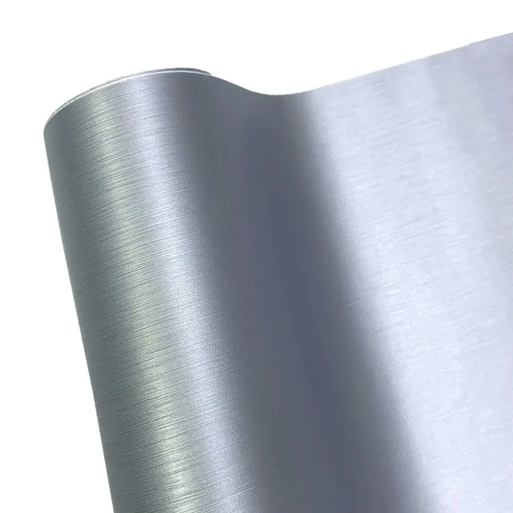 Black Grey Silver Brushed Aluminum Vinyl Wrap Film Brushed Metallic Car Wrapping Foil Sticker For Car Motor Computer
