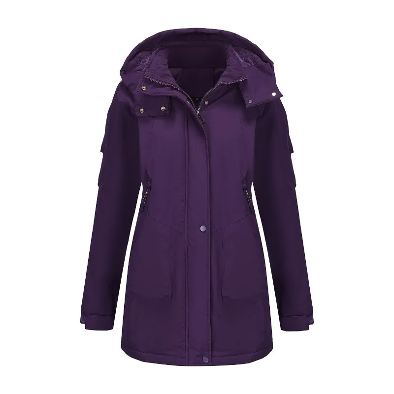 Women's Autumn Winter Tops Coat Overcoat Cotton Clothes Rush Coat Warm Windproof Removable Vintage Simple Comfortable Versatile