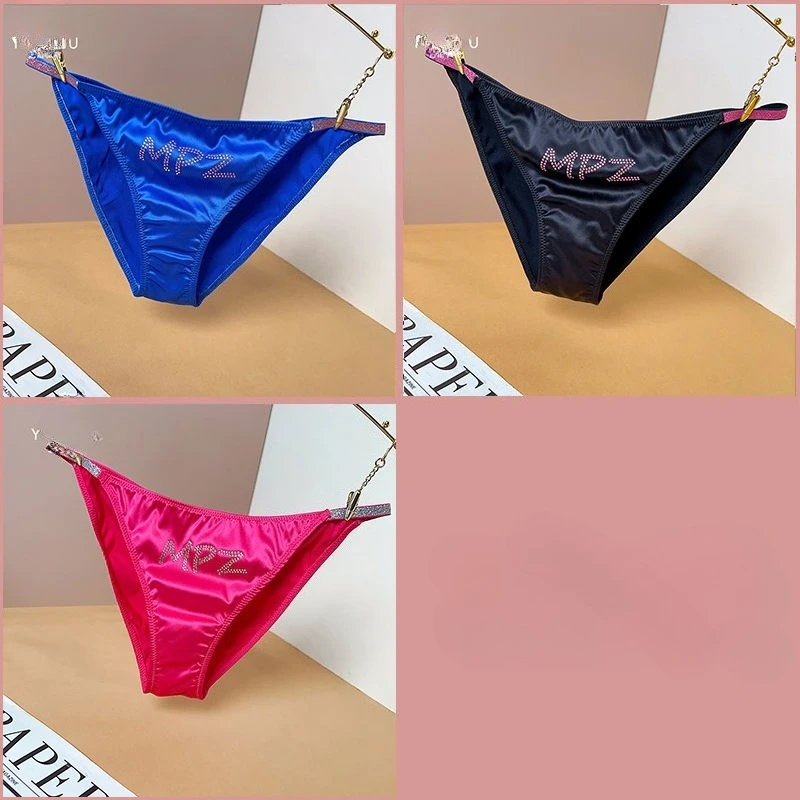 

Шелковистые спортивные хлопковые трусы Pure Desire для девочек, быстросохнущее европейско-американское женское кружевное нижнее белье с милыми бриллиантами