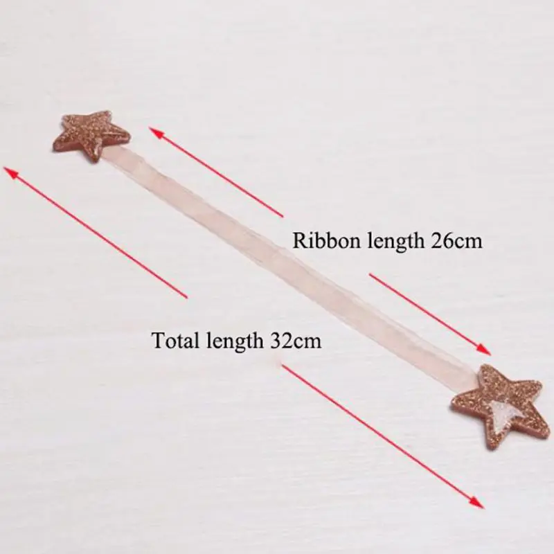 1PC 32cm Magnetic Window Curtain Buckles Star Shaped Curtain Tie Rope Buckle Home Curtain Hooks Straps Decorative Accessories