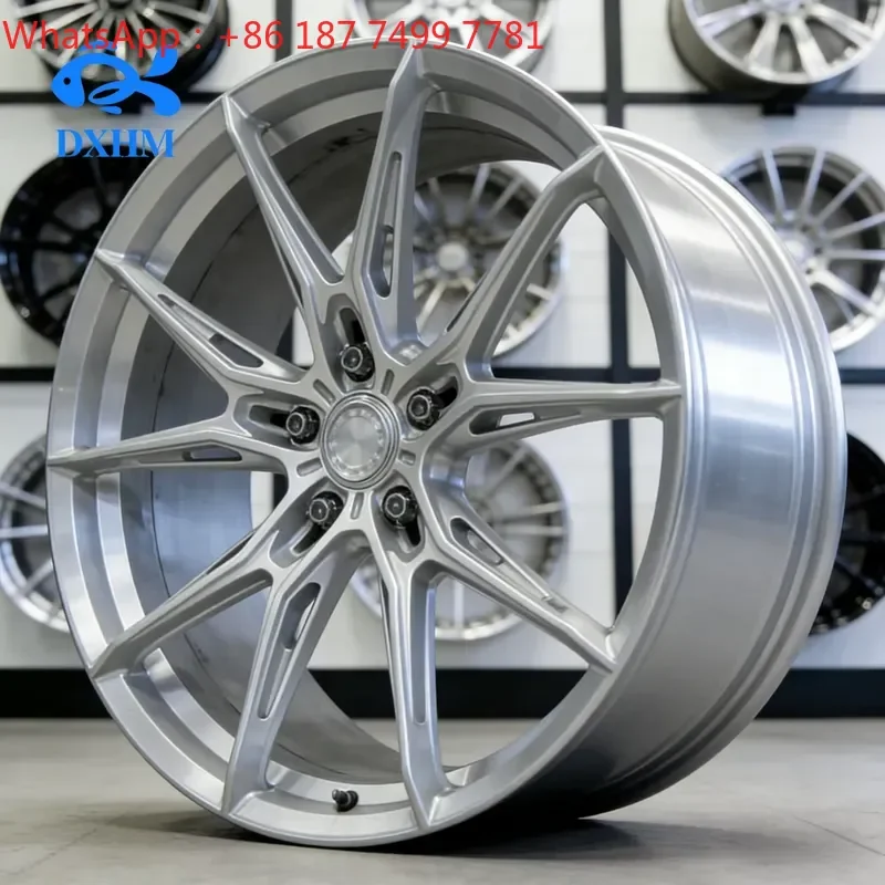 One Piece 5 Holes Silver Star Design Deep Concave Car Wheel Rim 18 19 20 21 22 Inch Forged Wheels for M2 F80 F82 F90