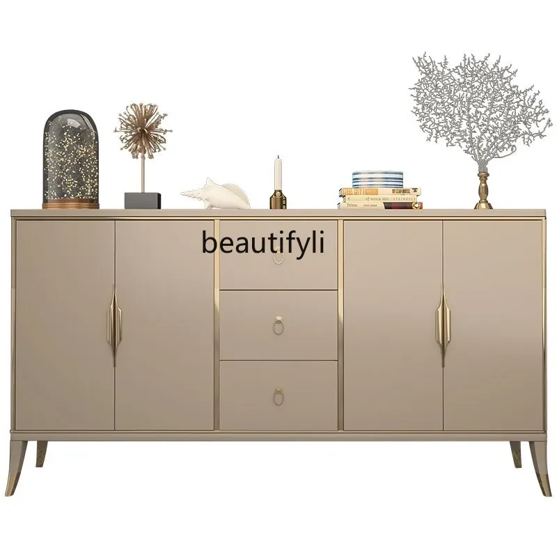 

American light luxury dining side cabinet neoclassical locker living room door entrance cabinet
