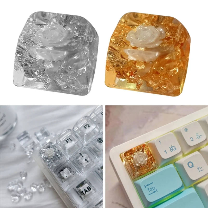 Mechanical Keyboards Keycaps OEM Camellias Resins Keycaps Customized Flower Pattern Key
