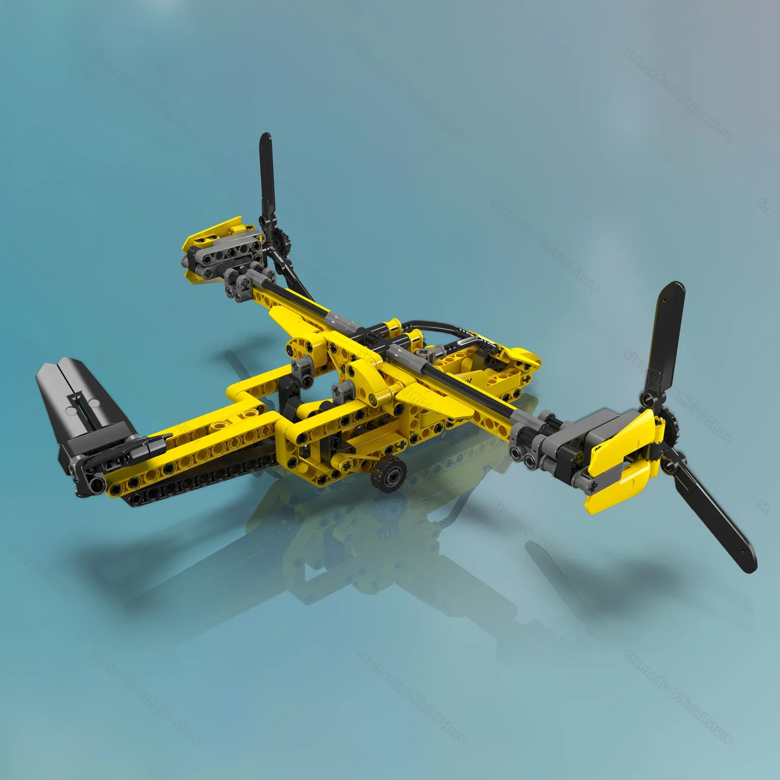 قالب الملك 279 قطعة طائرة مائل صغيرة اللبنات الجذعية لغز لعبة سطح المكتب نموذج هدية