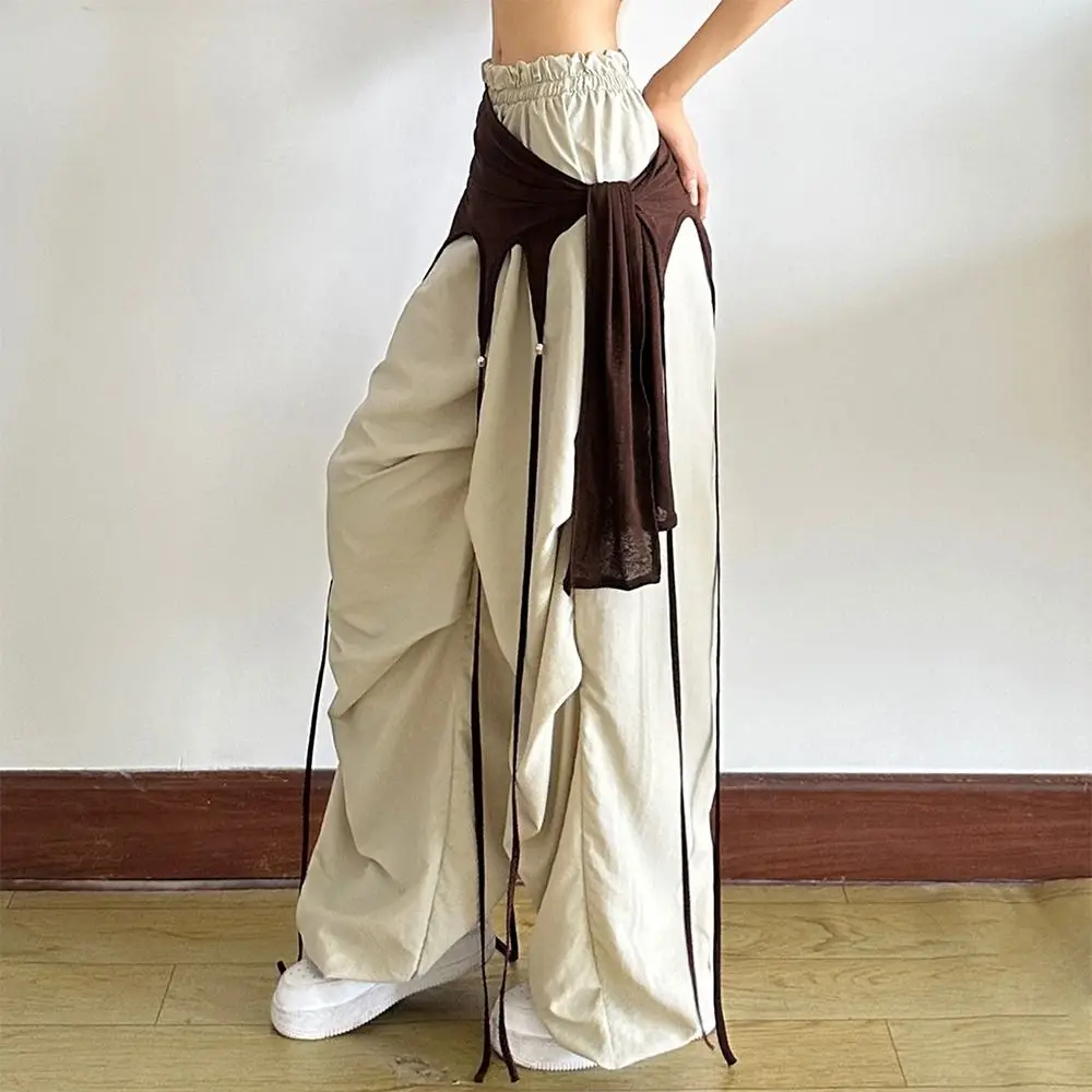 Jeans Pants Decor Long Tassel Jazz Dance Scarf Streetwear Harajuku Hip-hop Scarf Irregular High Waist Y2K Belt