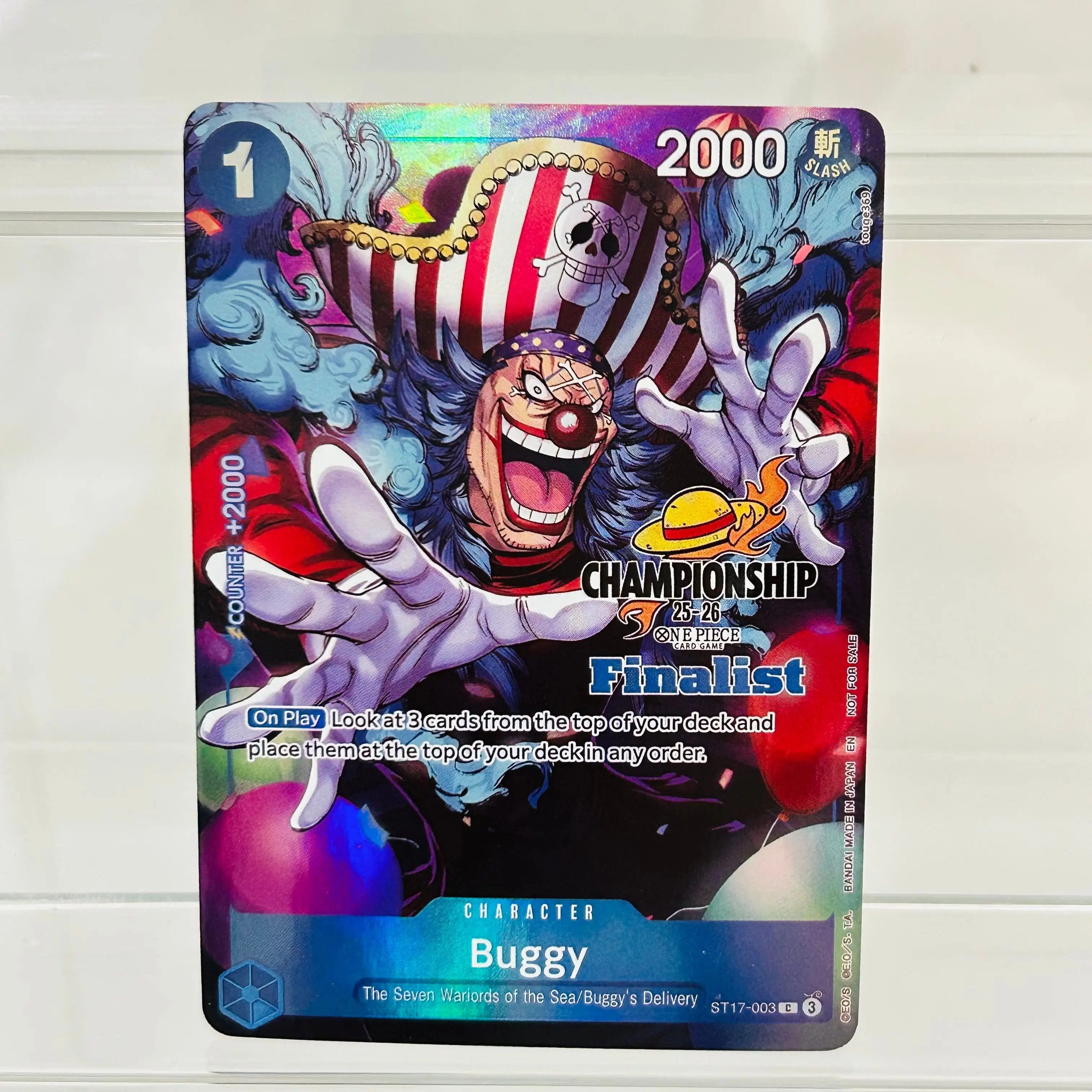 One Piece Buggy ST17-003 English Card Holographic Texture Perfect Condition DIY Premium Anime Collection Card