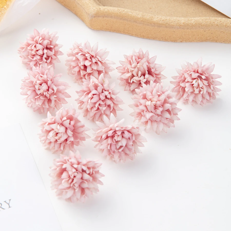50 Stück Seiden-Nelken Künstliche Blumen Scrapbook Brautaccessoires DIY Bonbonbox Hochzeits-Rosenbogen Weihnachtskranz Heimdekoration – Detail 6
