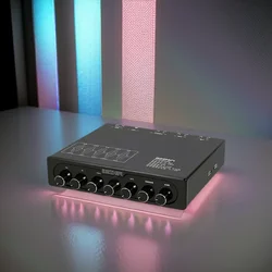 Hifi Five Tone Balanced Preamplifier Mixer Use JRC5532DD Opamp Chip 5 Channel Processing EQ Effector Mini Mixers Audio Preamp