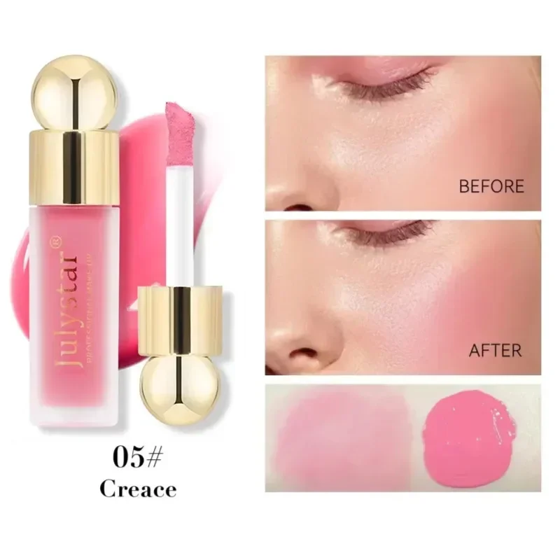 다기능 블러쉬 스틱, 크리미 롱래스팅 치크 & 립 틴트, 워터프루프 고발색 블러셔, 자연스러운 메이크업, 간편한 사용