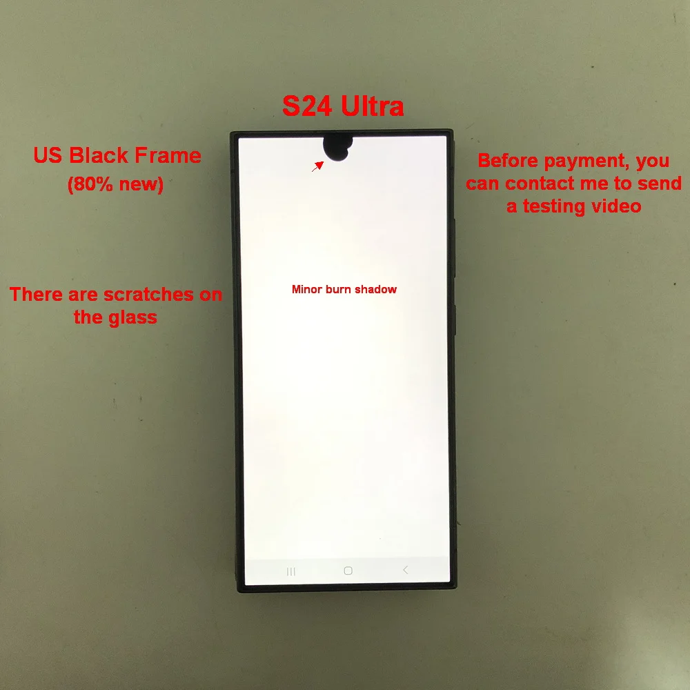 6.8' Super AMOLED For Samsung Galaxy S24 Ultra 5G S928B S928U S928E LCD Display Touch Screen Digitizer With Defects Screen image 3