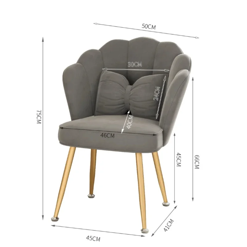 

Nordic Makeup Stool Modern Simple Chair Lovely Bedroom Stools Girl Household Light Luxury Dresser Armchair Dressing Chairs silla