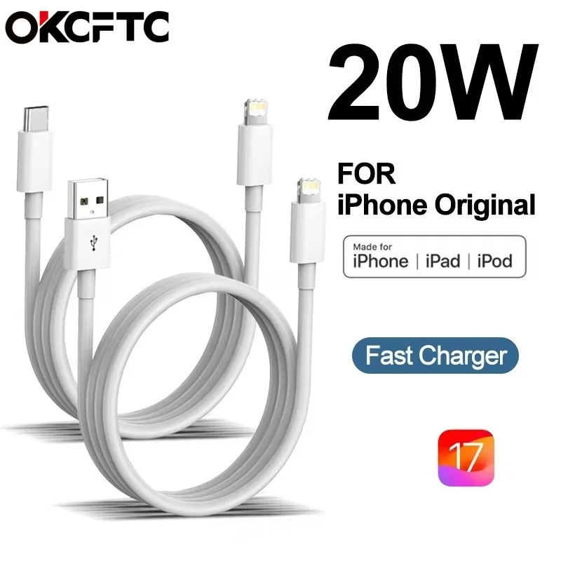 For Apple Original PD USB Lightning Data Cable For iPhone 11 12 13 14 Pro Max Type C Super Fast Charge X XS XR 7 8 Plus Charging