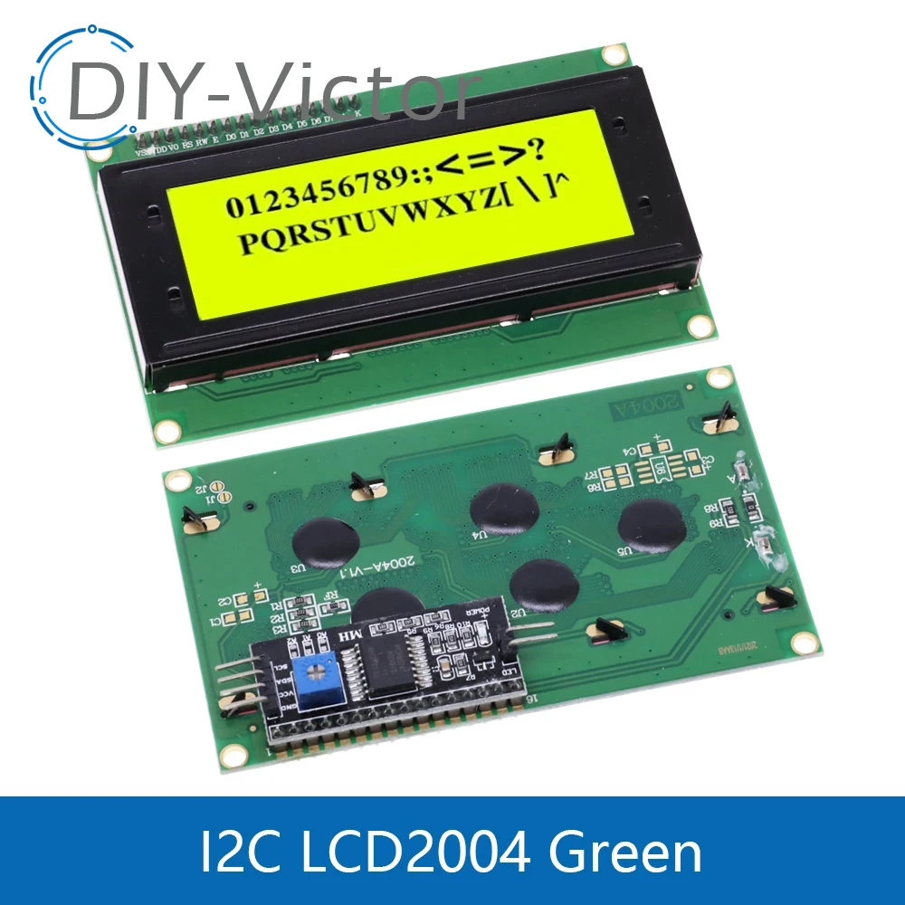 LCD2004+I2C LCD2004 20x4 2004A Blue Green Screen Character LCD IIC Serial Interface Adapter Module for Arduino