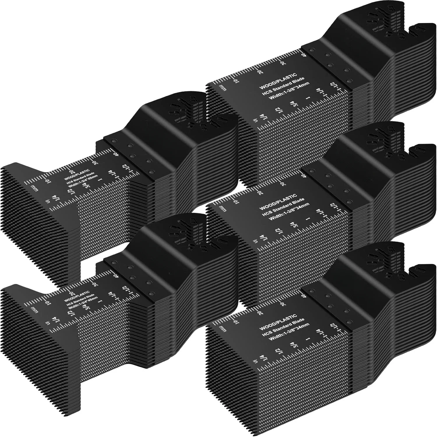 200/100/64 Pcs Oscillating Saw Blades Quick Release Multi Tool Blades Kit Oscillating Tool Blades Wood Plastic Multitool Blades