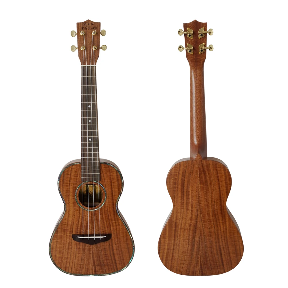 Tenor Ukulele All Solid Koa Professional Abalone Binding Handmade For Beginner Player Music Hobbyist
