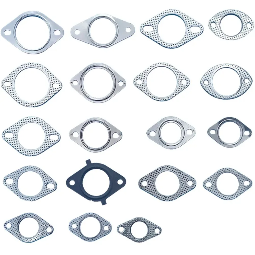 1pcs for Car Exhaust Pipe Interface Gasket Two-hole Gasket Gasket Universal Exhaust Pipe Interface