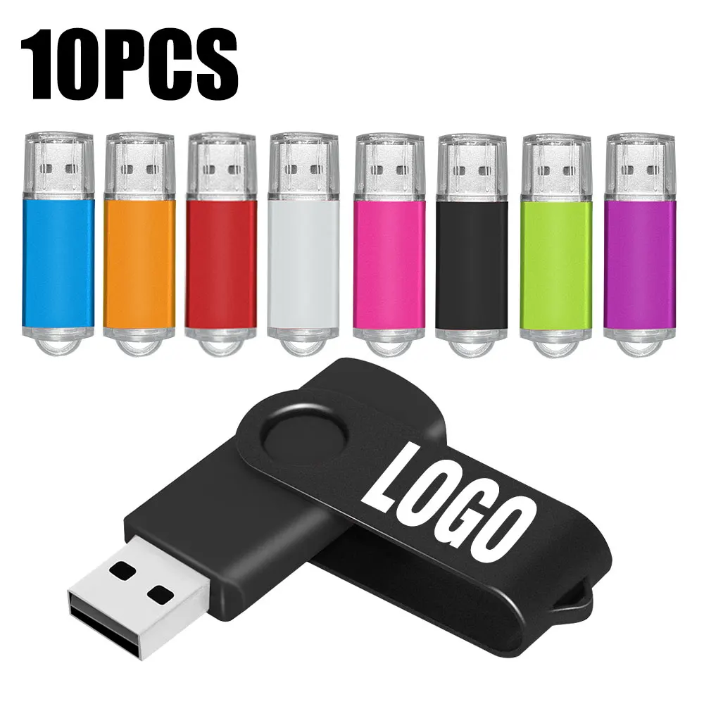 Memoria USB con logotipo personalizado, pendrive resistente al agua de 32GB, 16GB, 64GB, regalo creativo, lote de 10 piezas